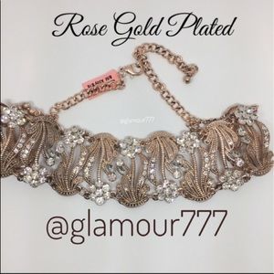 🛍Crystal  Antique Rose Gold Plated Necklace